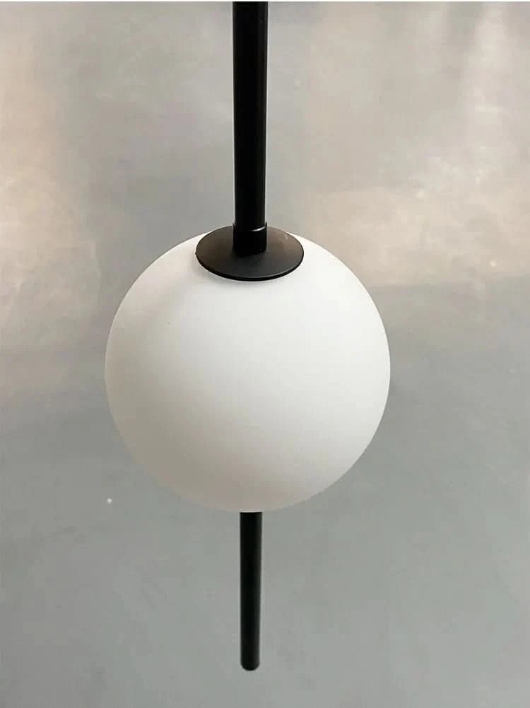 FLORENE Pendelleuchte Doppeldraht-Stangendesign Glasglobus