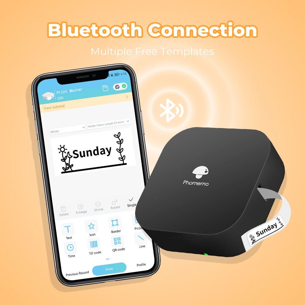 LABELSYNC – Tragbarer Bluetooth Thermo-Etikettendrucker mit Akku & 2–4 Zoll Etikettenbreite