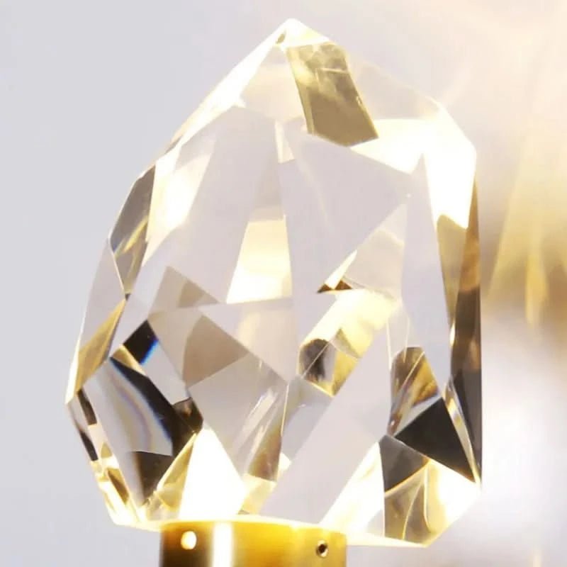 Shanghai Glas-Wandleuchte Goldene Metallfassung und Klares Glas