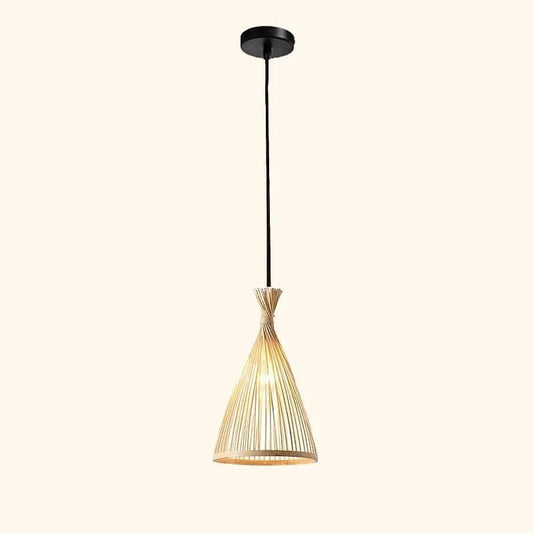 Bambus-Pendelleuchte Im Teepee-Stil Aus Rattan Und Bambus Umweltfreundliche Moderne