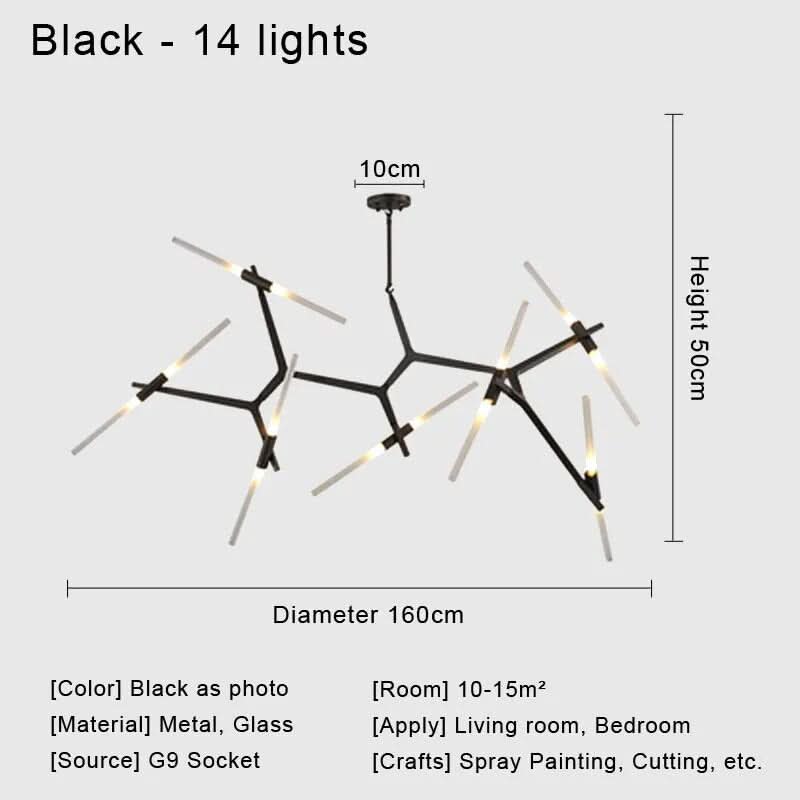 ORLETHIA – Moderne Deckenleuchte Aus Eisen Und Glas