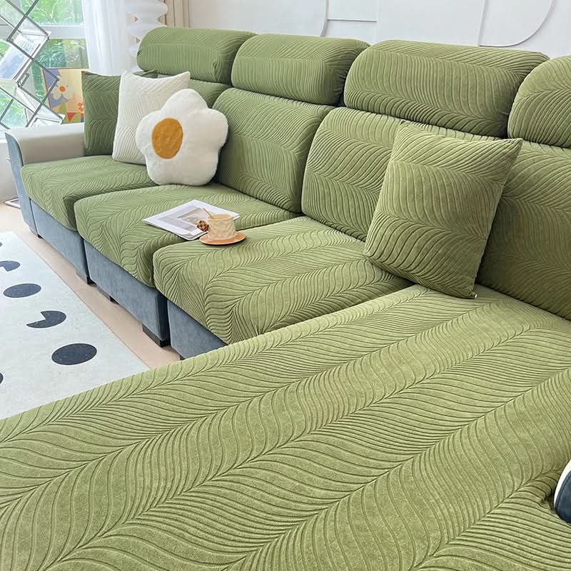 PlüschSicher - Eleganter Jacquard-Sofabezug für rutschfesten Komfort