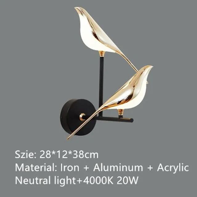VIVIENNE Himmlischer Vogel-Kronleuchter Deckenleuchte Mit Dimmbarem Licht