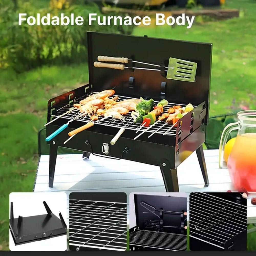 GrillPartner Faltbar – Faltbarer Stahlgrill Für Mobiles Grillparty & Spontanes Grillvergnügen