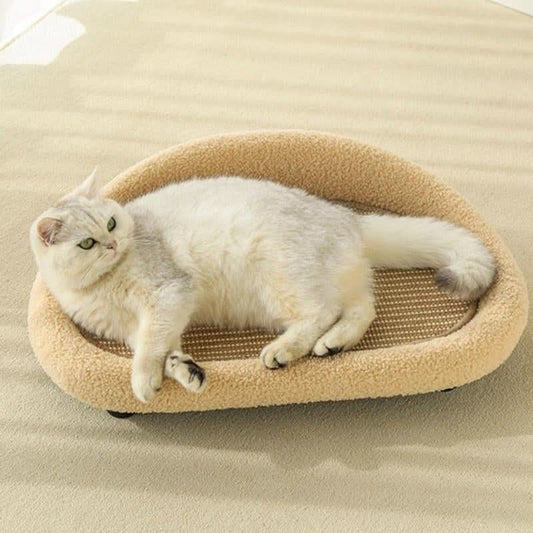 MiauHafen Nest – Stilvolles Katzenbett Mit Kratzfläche Und Kuschelkissen