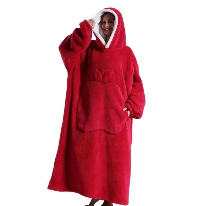KUSCHELHOOD – Übergroßer Fleece Kapuzenpullover für Maximale Wärme & Gemütlichkeit Zuhause
