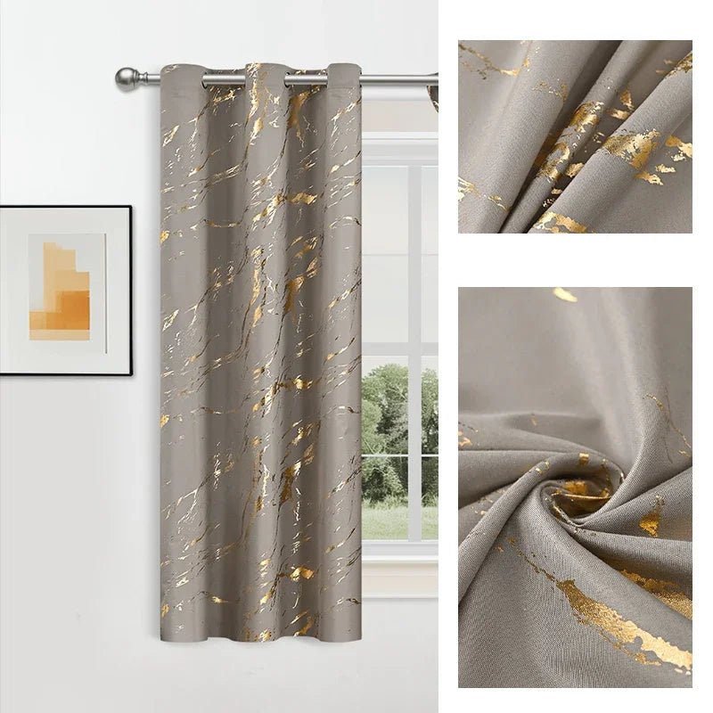 MARBLEVA – Elegante Verdunkelungsgardinen Mit Marmor- & Wellenmuster