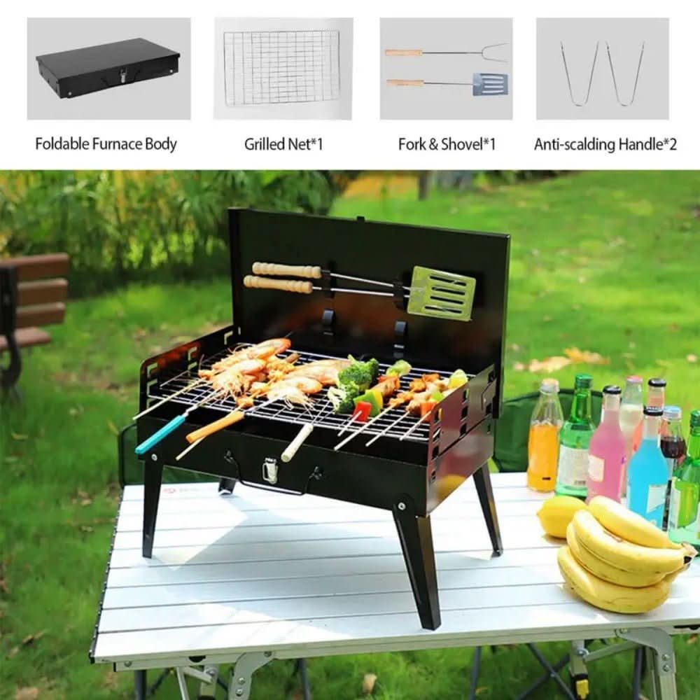 GrillPartner Faltbar – Faltbarer Stahlgrill Für Mobiles Grillparty & Spontanes Grillvergnügen