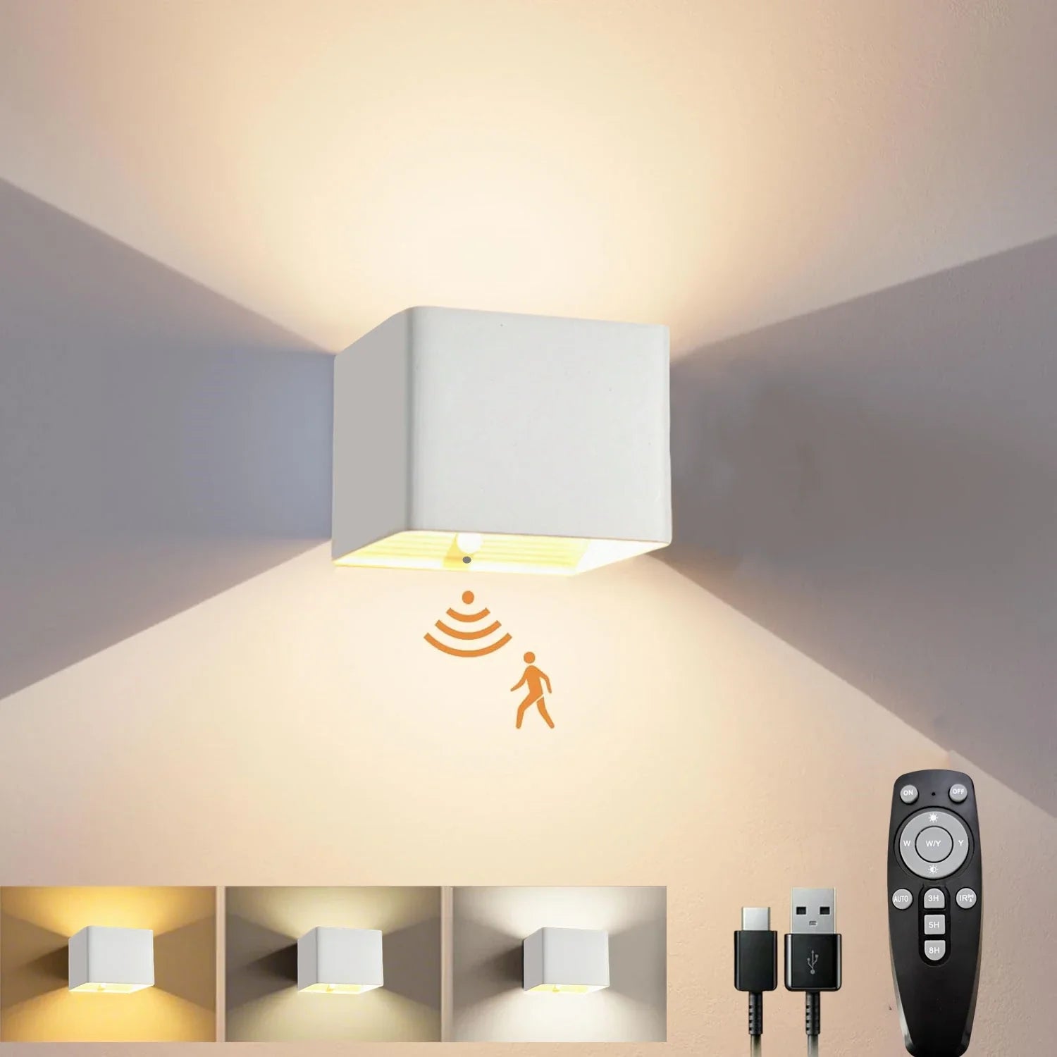 ARCION – Kabellose LED-Wandleuchte Mit Bewegungssensor Und 4000 mAh Akku