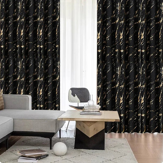 MARBLEVA – Elegante Verdunkelungsgardinen Mit Marmor- & Wellenmuster