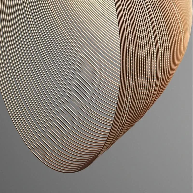 CLARISE Elegante Pendelleuchte Mit Holzring Für Moderne Innenräume