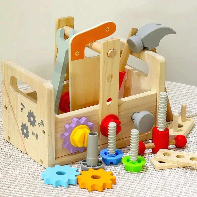 Holzwerkzeuge – Montessori Werkzeugkasten Aus Holz Zur Förderung Von Kreativität Und Motorik