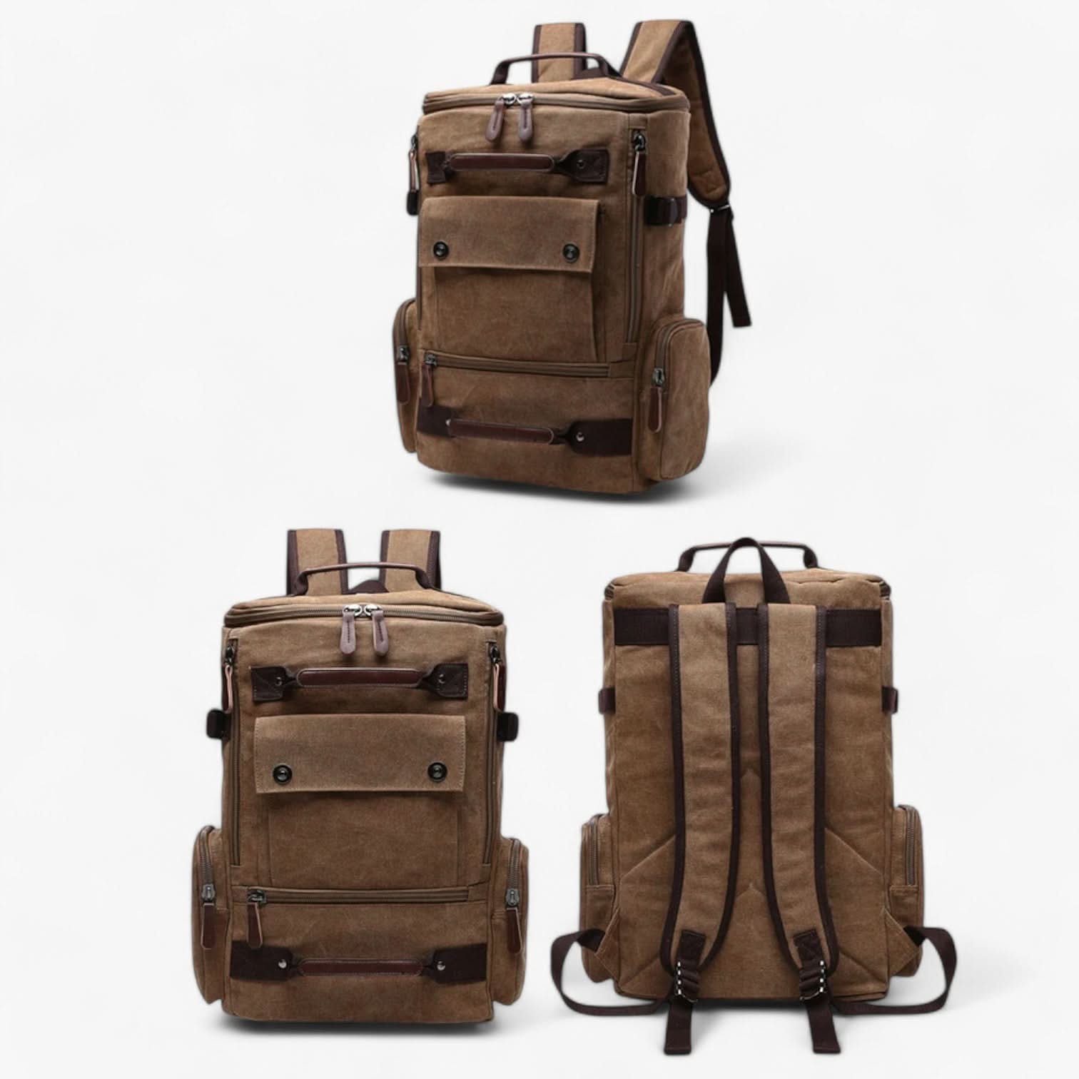 VintageCanvas Rucksack – Stilvoll & Funktional mit Laptopfach für Alltag & Abenteuer-4