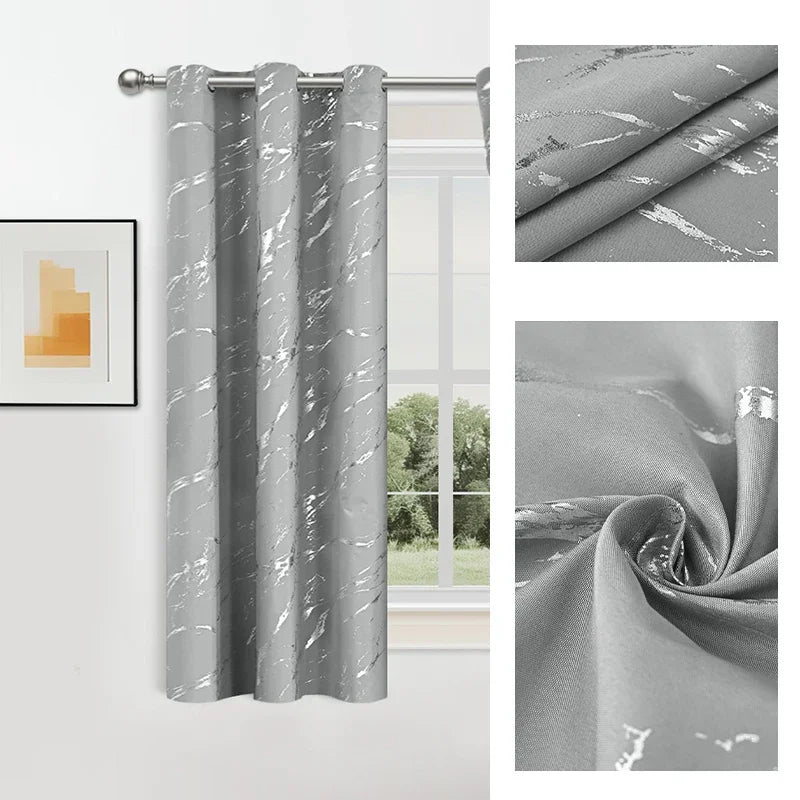 MARBLEVA – Elegante Verdunkelungsgardinen Mit Marmor- & Wellenmuster