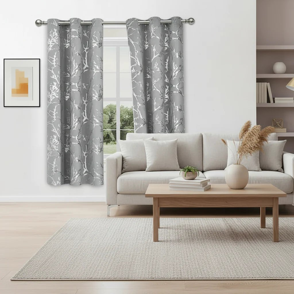 MARBLEVA – Elegante Verdunkelungsgardinen Mit Marmor- & Wellenmuster