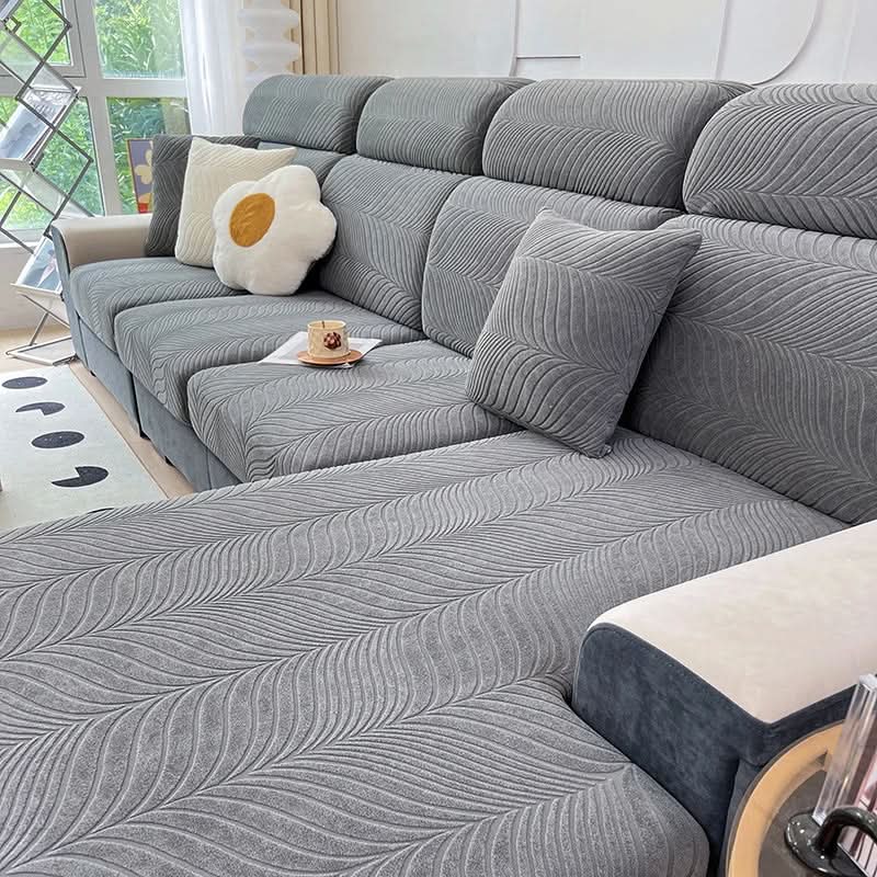 PlüschSicher - Eleganter Jacquard-Sofabezug für rutschfesten Komfort