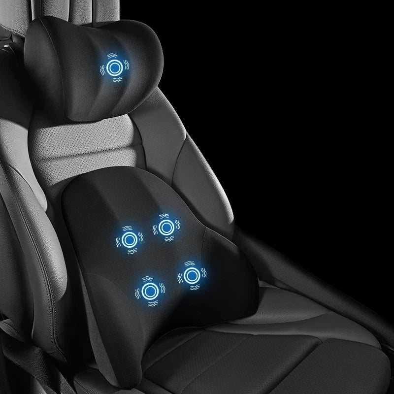 VIBRACUSH – Elektrisches Nacken- & Lendenstützkissen für Auto & Büro