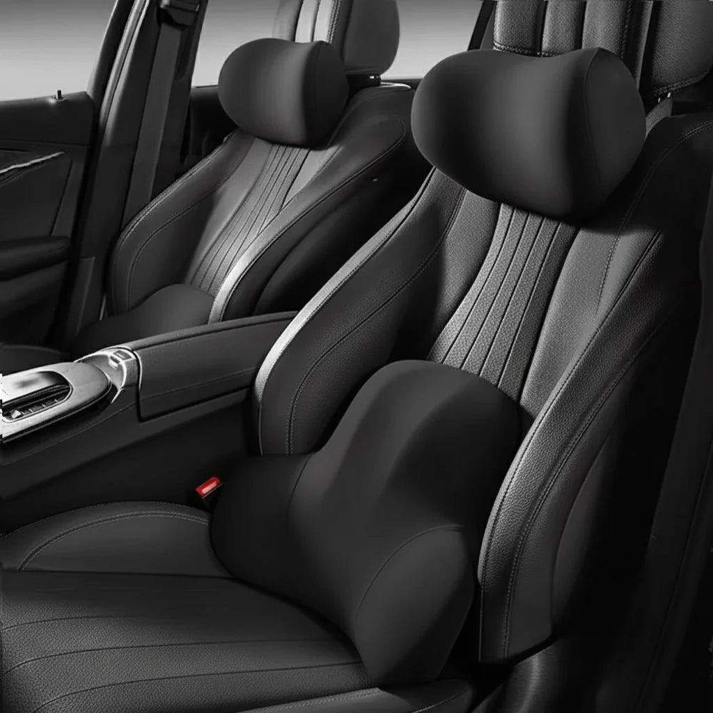 Komfortor – Gedächtnisschaum Auto-Nacken- & Lendenstütze Für Ergonomischen Sitzkomfort