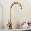 Messing Fluss – Antiker Einhand-Schwanhals-Wasserhahn Für Die Küche
