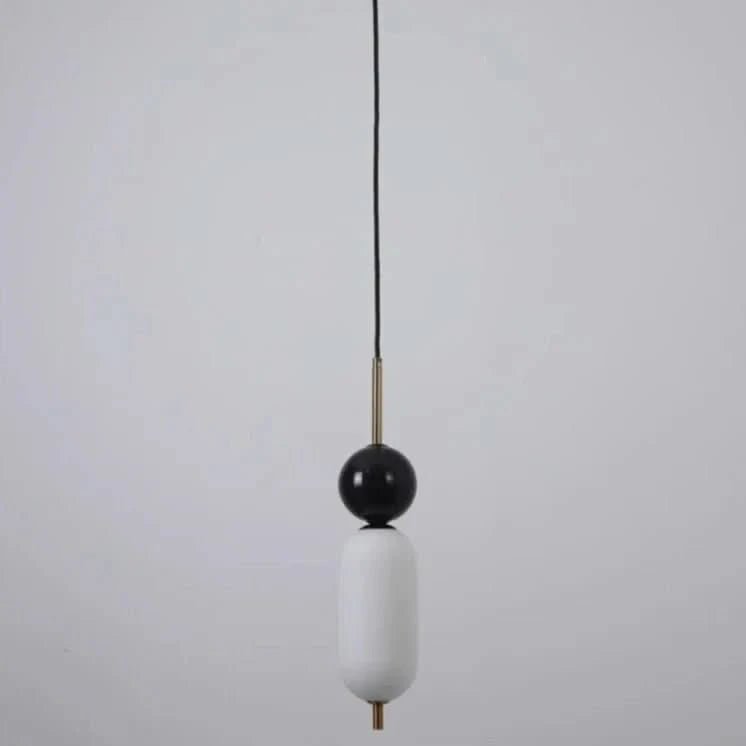 Leona Pendelleuchte Zwei-Ton Marmor Schwarz Modernes Design