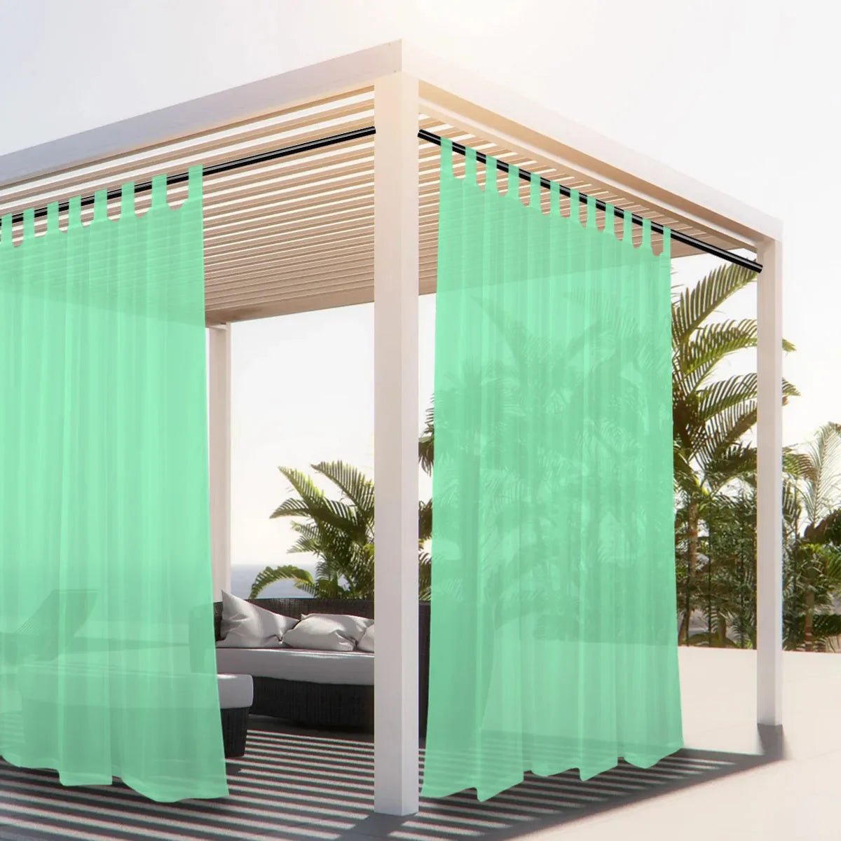 OASISVOILE – Wasserdichter Außenbereich Transparenter Voile Vorhang