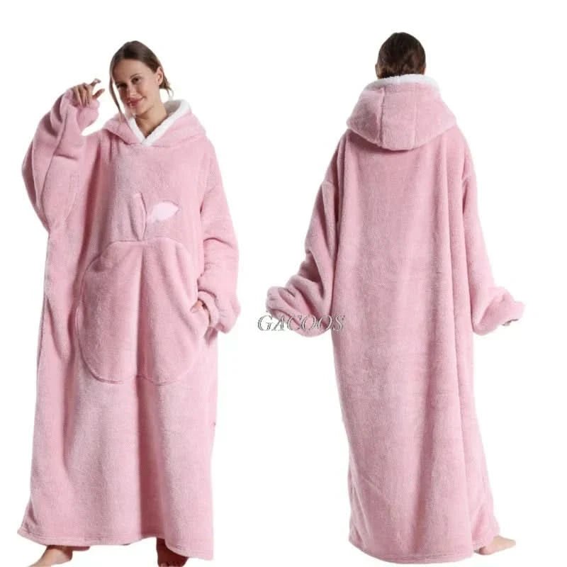 KUSCHELHOOD – Übergroßer Fleece Kapuzenpullover für Maximale Wärme & Gemütlichkeit Zuhause