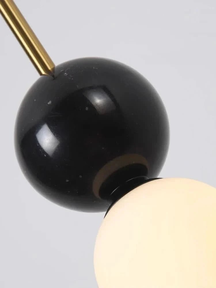 Leona Pendelleuchte Zwei-Ton Marmor Schwarz Modernes Design