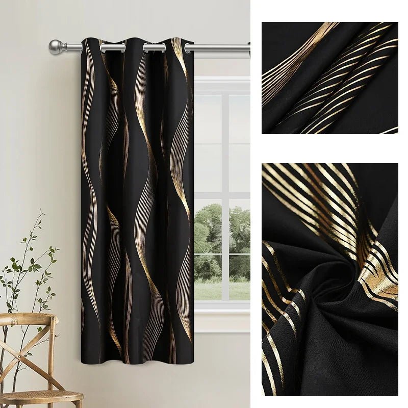MARBLEVA – Elegante Verdunkelungsgardinen Mit Marmor- & Wellenmuster