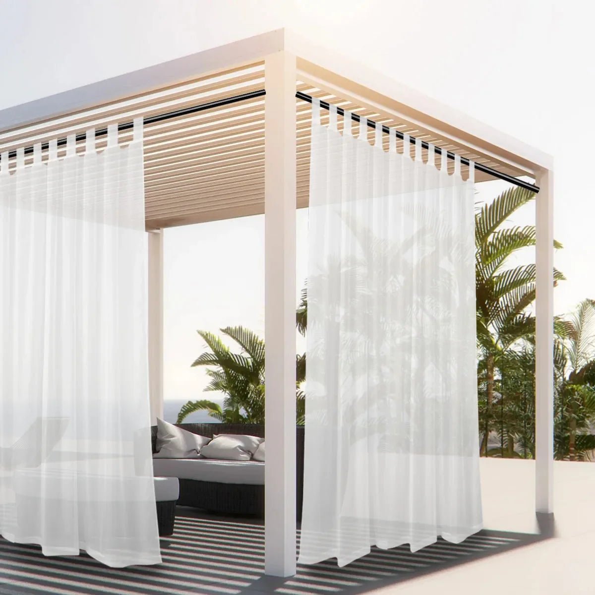 OASISVOILE – Wasserdichter Außenbereich Transparenter Voile Vorhang