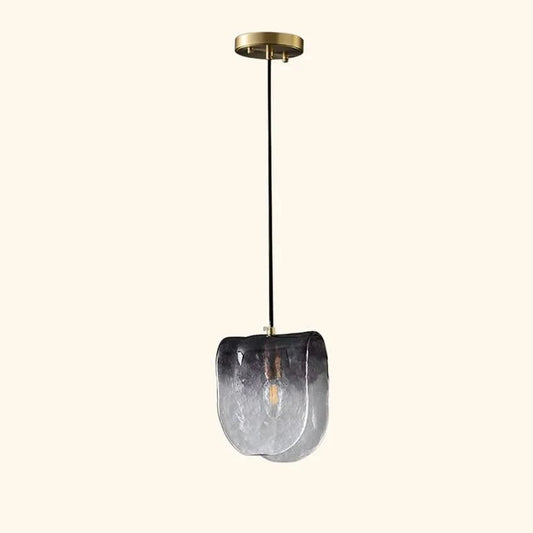 Diana Mattglas Pendelleuchte Grau Gefaltet Design Für Schlafzimmer Küche Café