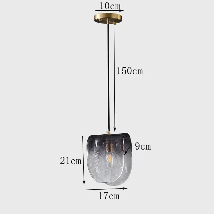 Diana Mattglas Pendelleuchte Grau Gefaltet Design Für Schlafzimmer Küche Café