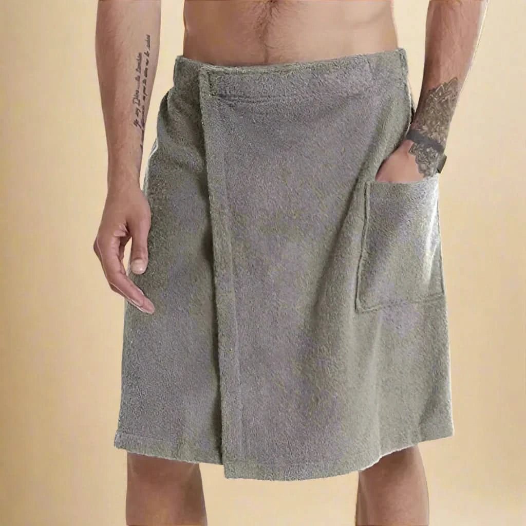 Tragbares Badetuch Bademantel – Wandelbares Badetuch mit Taschen für Sauna, Strand & Fitness