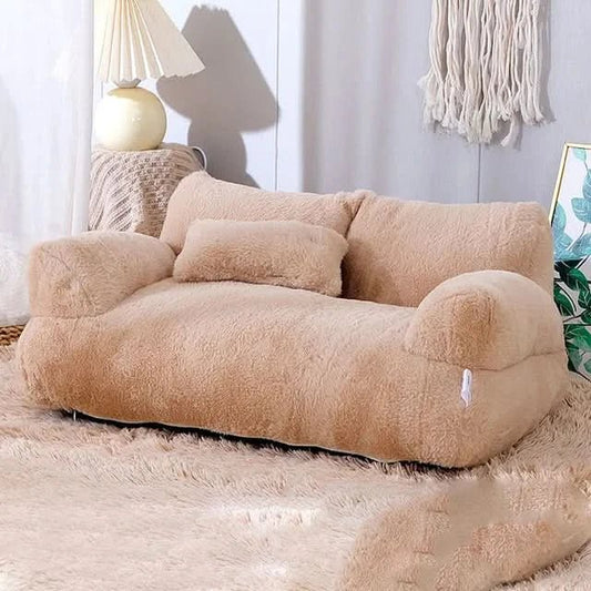 Flauschigkomfort – Luxuriöses Haustiersofa Aus Plüsch Für Maximalen Entspannungs­komfort