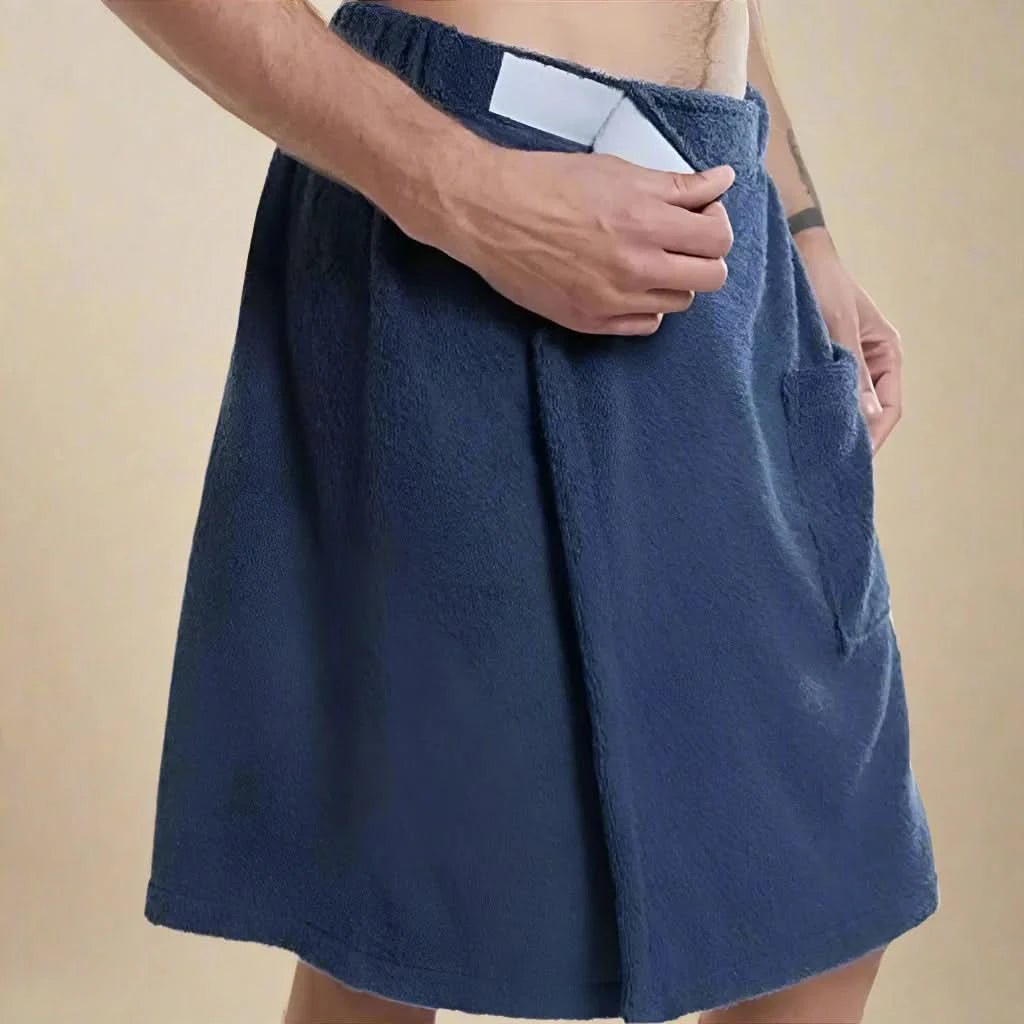 Tragbares Badetuch Bademantel – Wandelbares Badetuch mit Taschen für Sauna, Strand & Fitness
