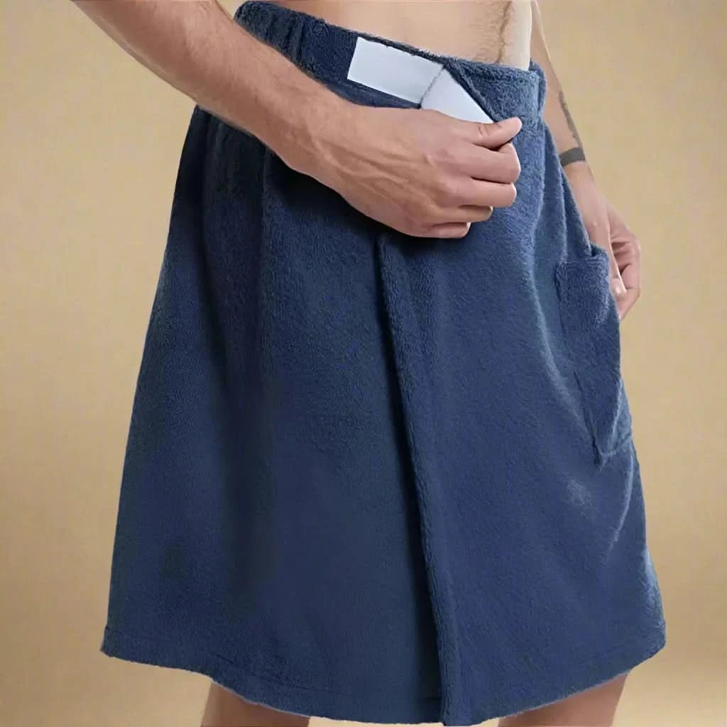 Tragbares Badetuch Bademantel – Wandelbares Badetuch mit Taschen für Sauna, Strand & Fitness