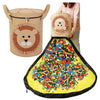 Filz Spielzeug Aufbewahrung Beutel – Faltbare Spielzeugtasche aus Filz mit Tiermotiv für Kinderzimmer & Spielmatten