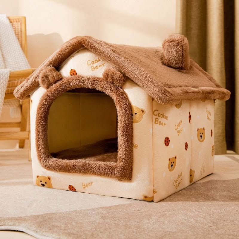 FlauschigesZuhause – Gemütliches Tierhaus Für Kleine Hunde & Katzen Bis 4 kg