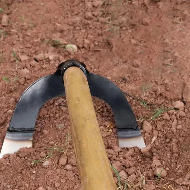 LUSQUELLA Hohlschaufel-Unkrauthacke Effiziente Unkrautentfernung Gartenwerkzeug