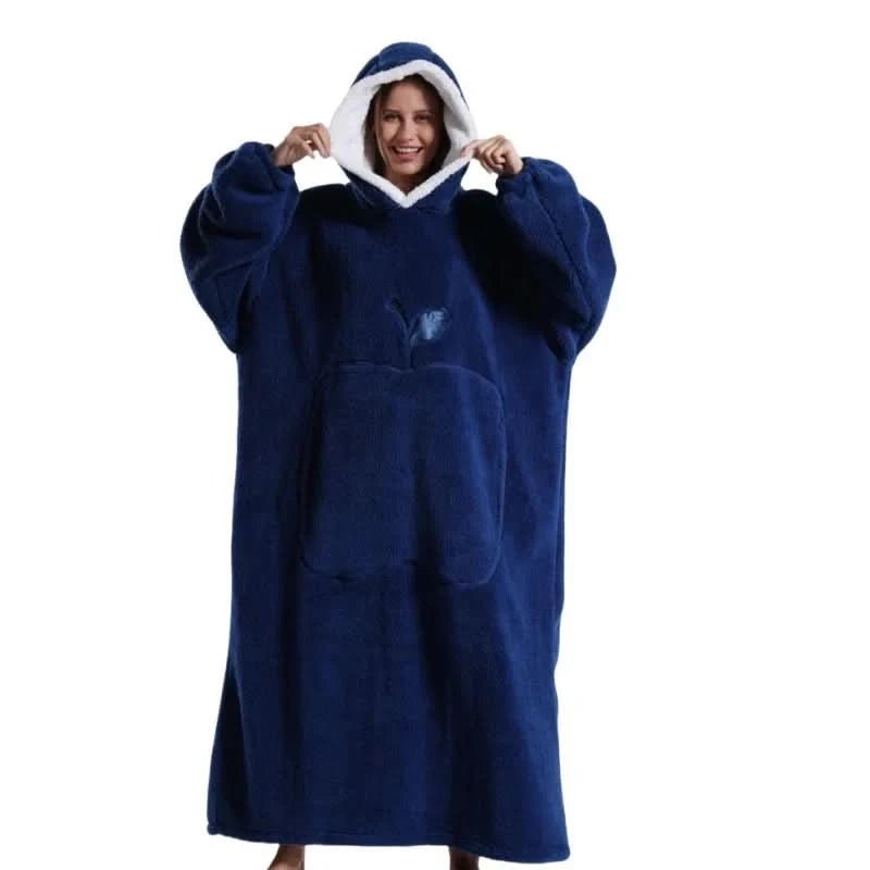 KUSCHELHOOD – Übergroßer Fleece Kapuzenpullover für Maximale Wärme & Gemütlichkeit Zuhause