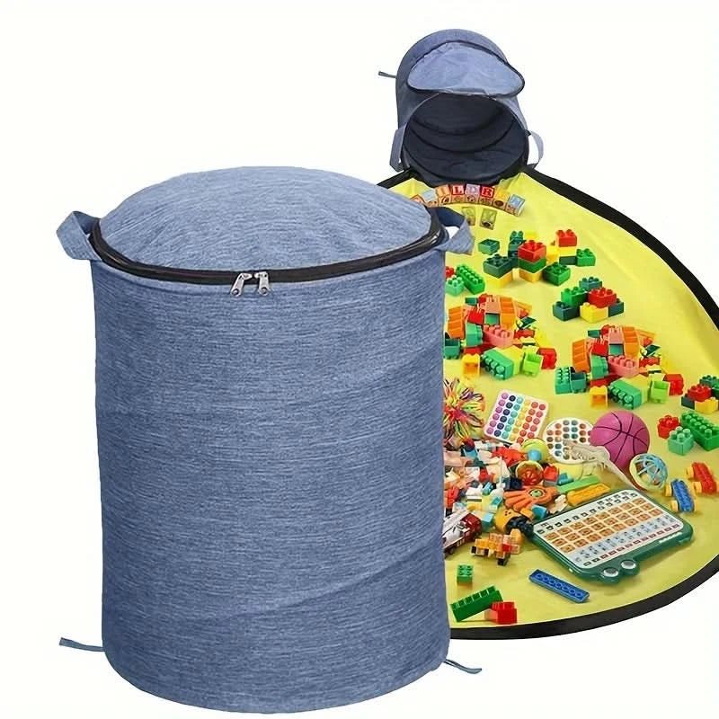 Spielzeug Lagerung Tasche – Aufbewahrungstasche Mit Spielmatte LEGO & Spielzeug – Tragbar Abnehmbar