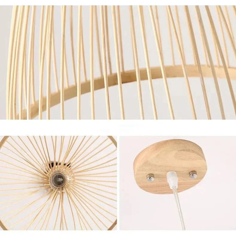 Bambus-Pendelleuchte Im Teepee-Stil Aus Rattan Und Bambus Umweltfreundliche Moderne