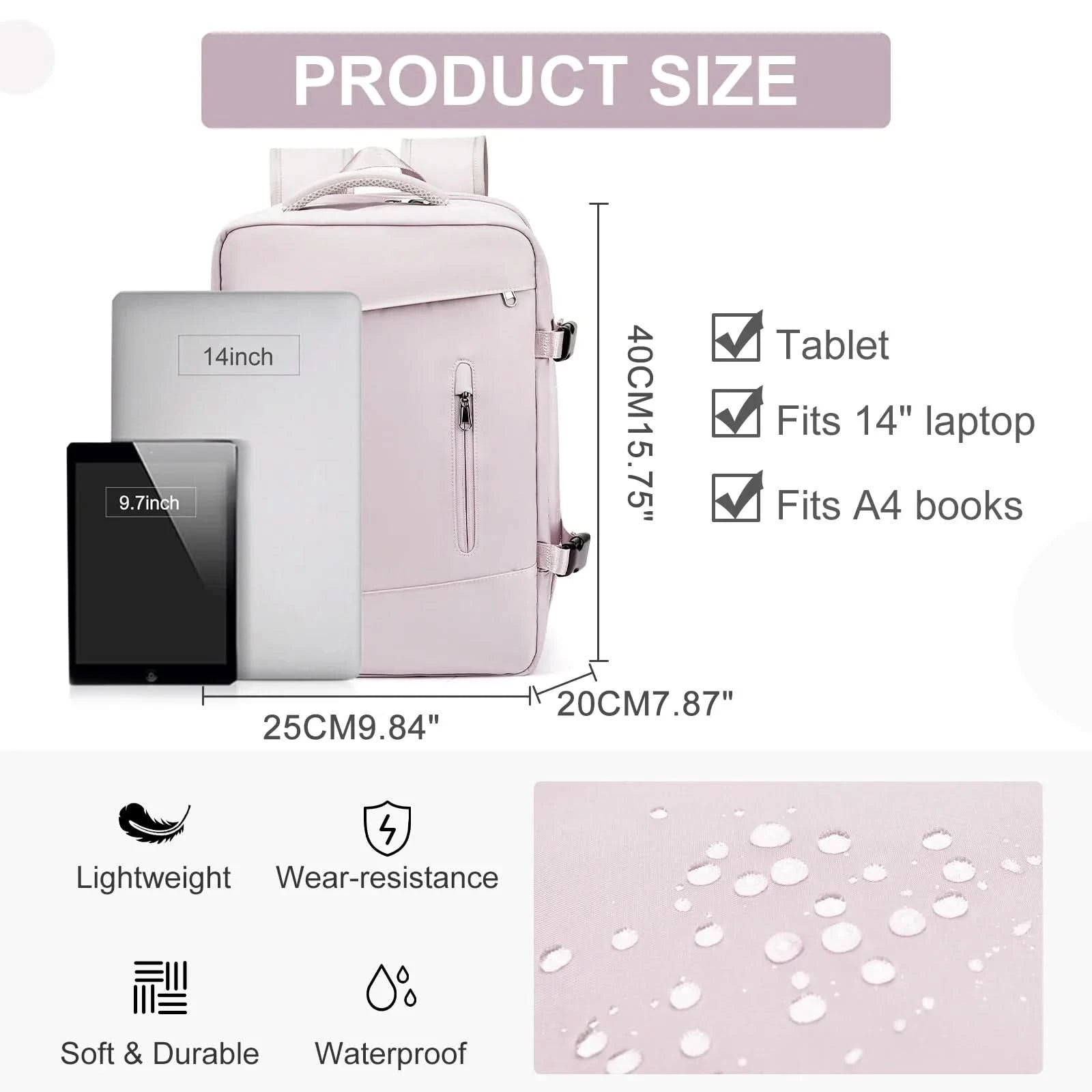 Reise Rucksack Für Damen – Handgepäck-Rucksack Für Damen Mit Flugzeugformat & Stilvollem Design