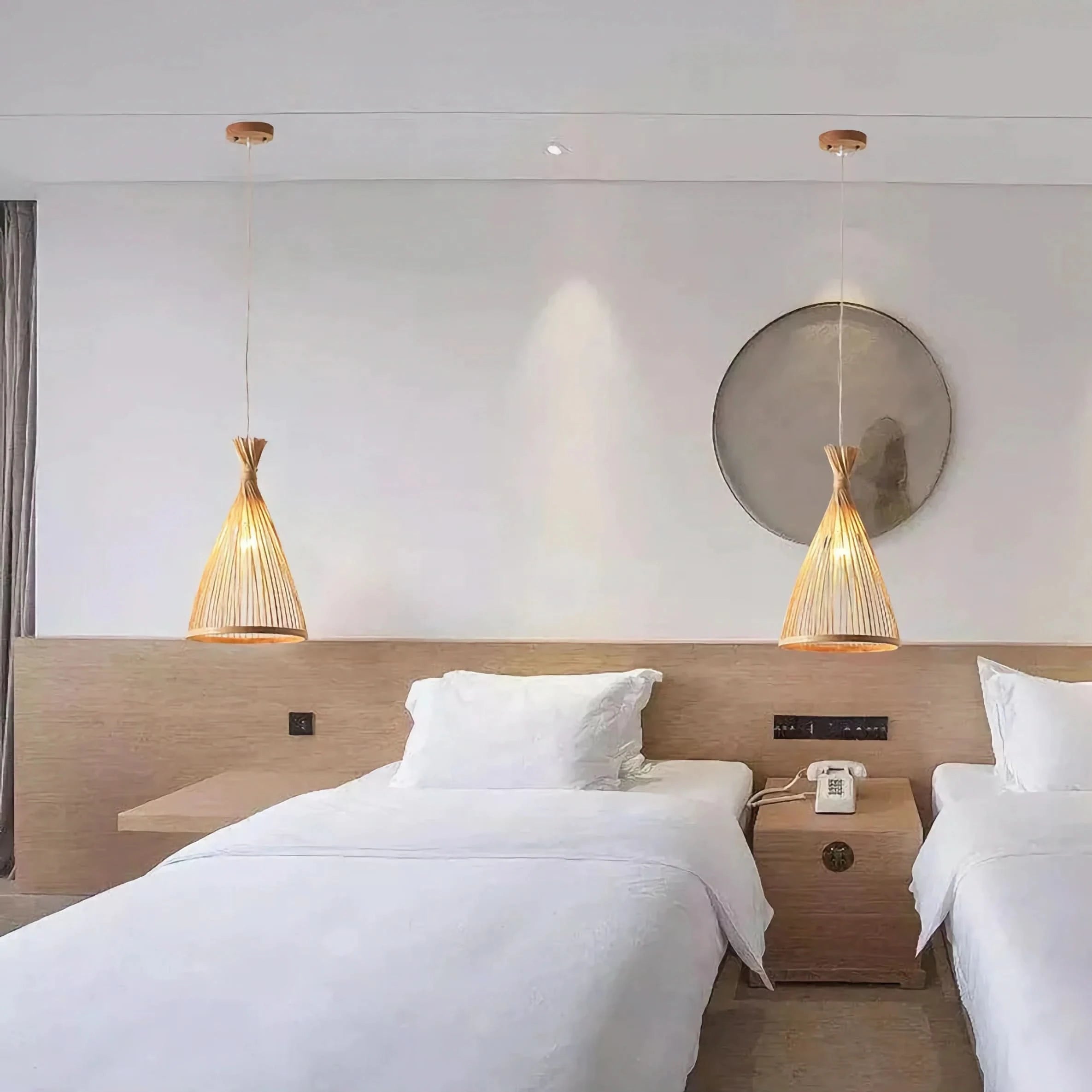 Bambus-Pendelleuchte Im Teepee-Stil Aus Rattan Und Bambus Umweltfreundliche Moderne