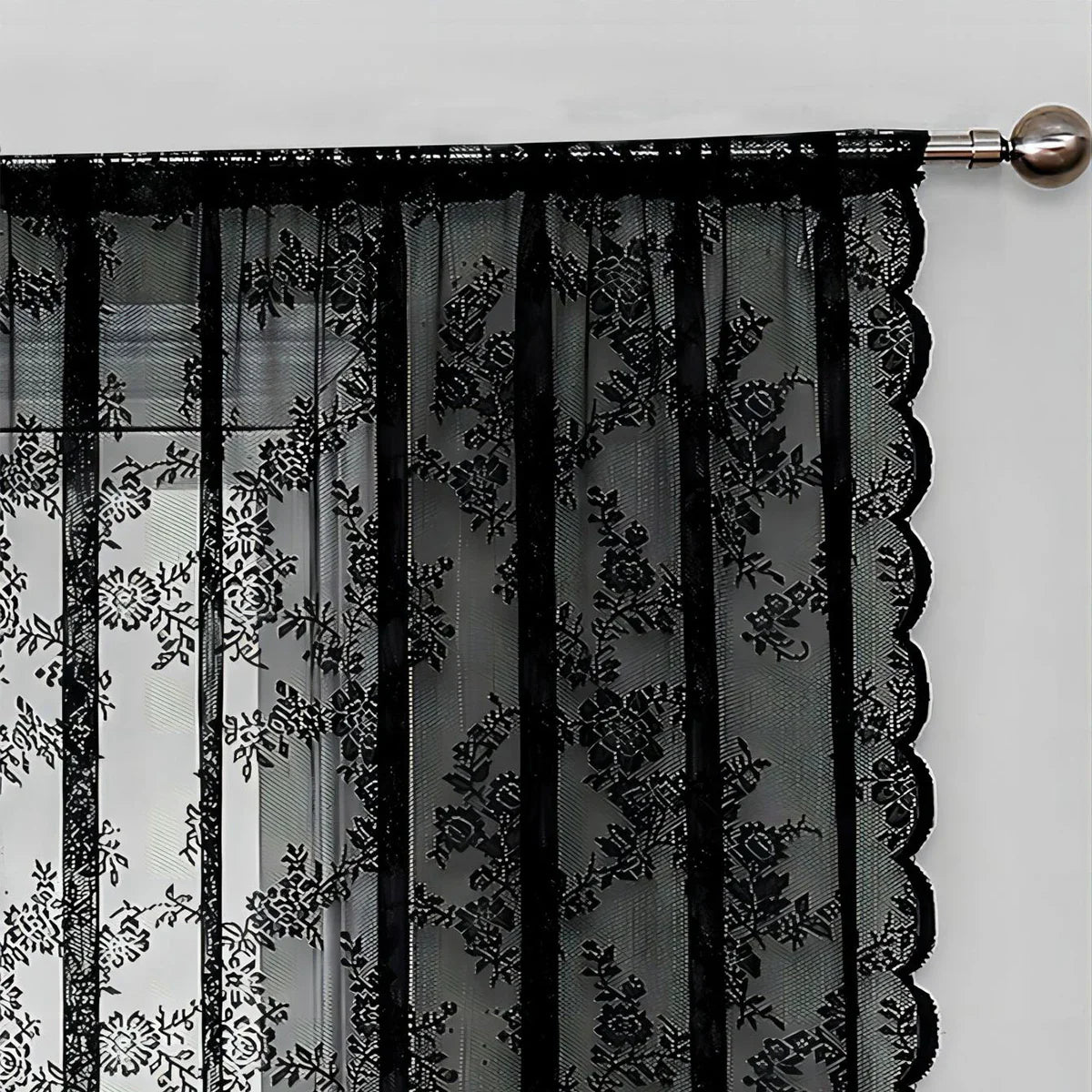 FLORALIA – Romantische Blumen Spitzen Fenster Gardine