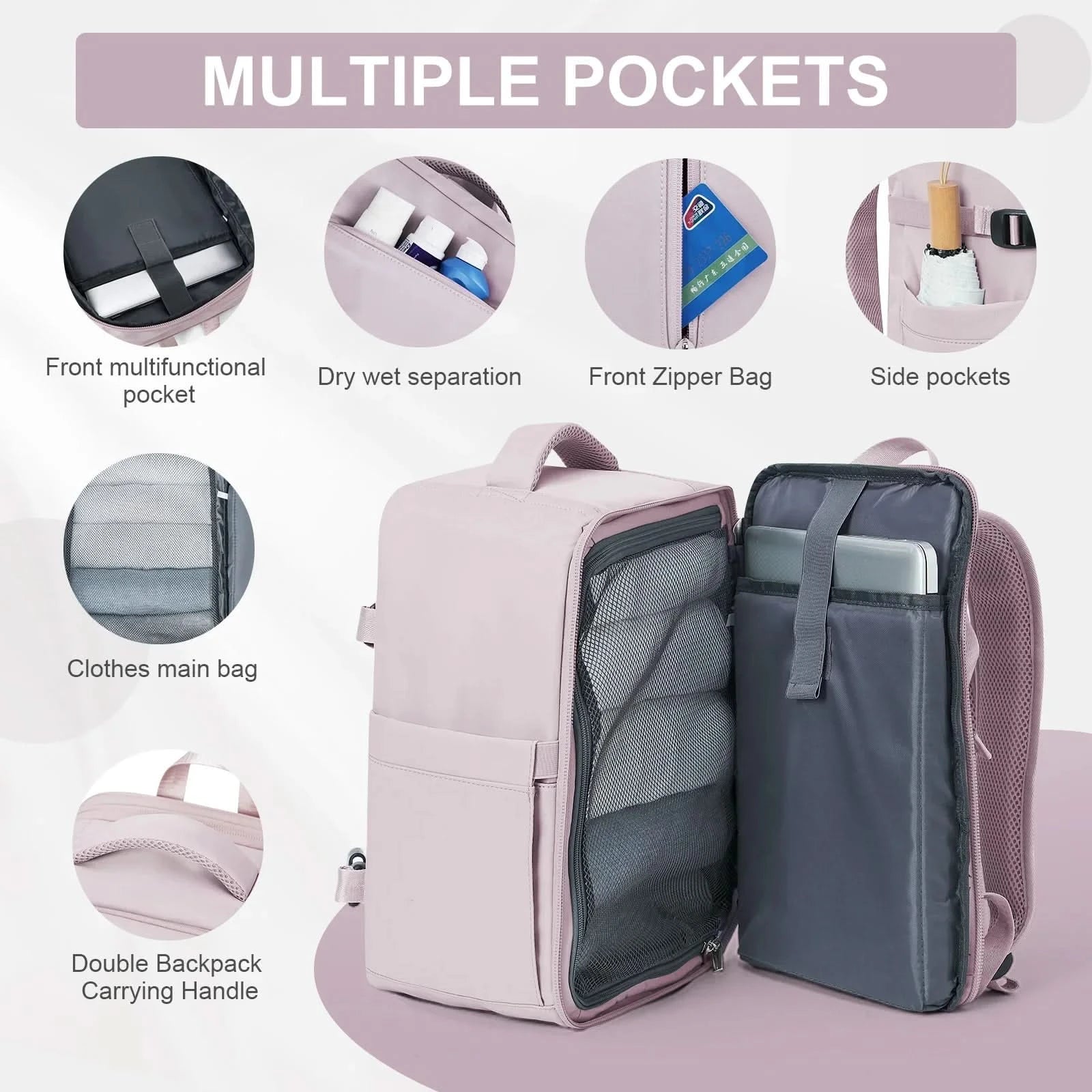 Reise Rucksack Für Damen – Handgepäck-Rucksack Für Damen Mit Flugzeugformat & Stilvollem Design