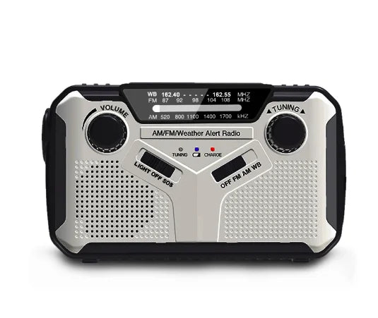 Notfall-Radio mit Kurbel & Solar – Tragbares Dynamo-Radio mit Powerbank & LED-Taschenlampe
