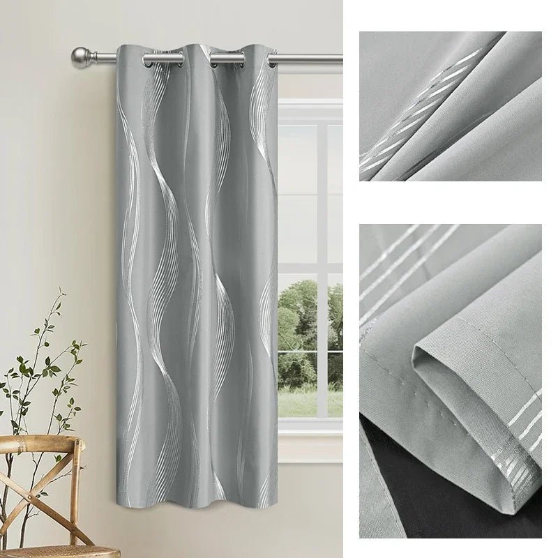 MARBLEVA – Elegante Verdunkelungsgardinen Mit Marmor- & Wellenmuster