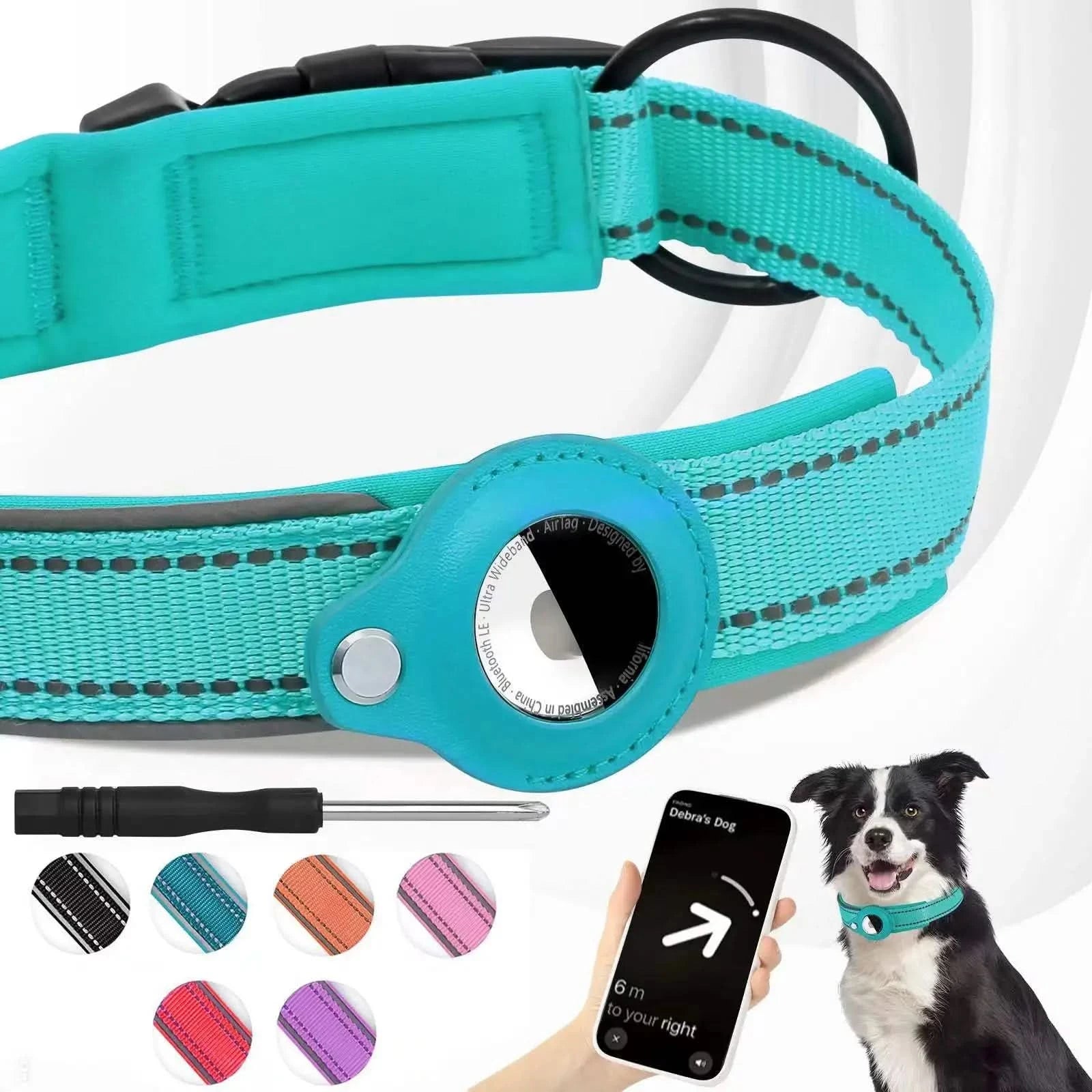 LEAZO - Ortungsetikett Hundehalsband