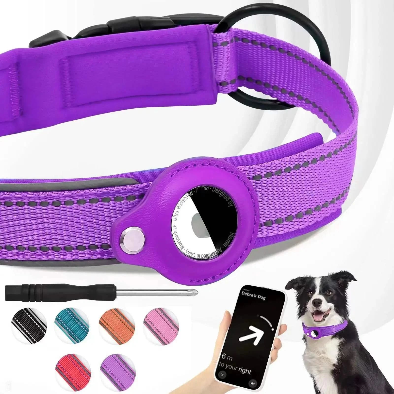 LEAZO - Ortungsetikett Hundehalsband