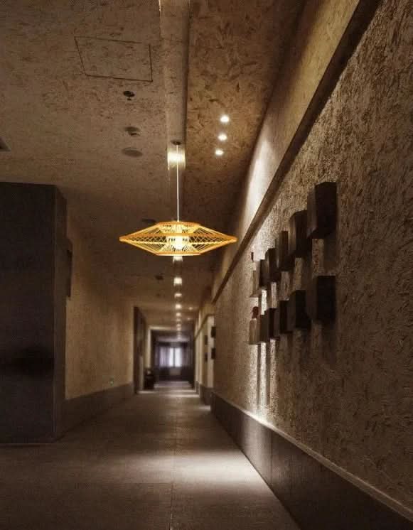 SERELIA Moderne Geometrische Bambus Pendelleuchte Umweltfreundliche Beleuchtung Küche Esszimmer